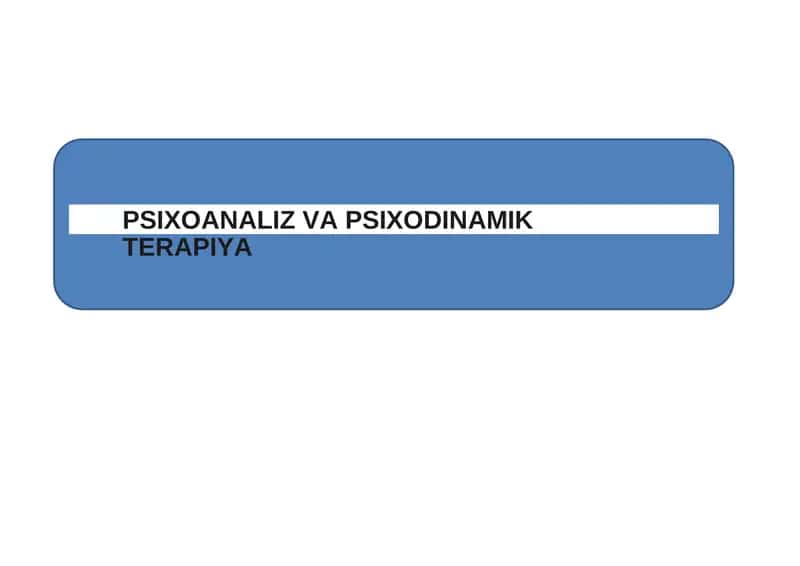 Psixoanaliz 1