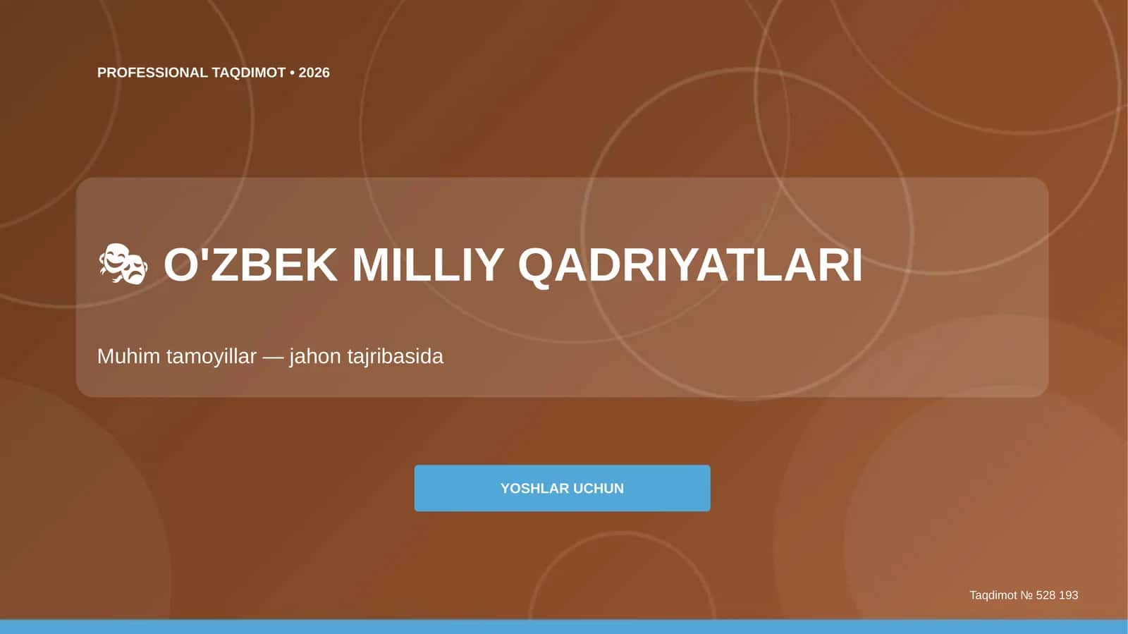 O'zbek Milliy Qadriyatlari 1