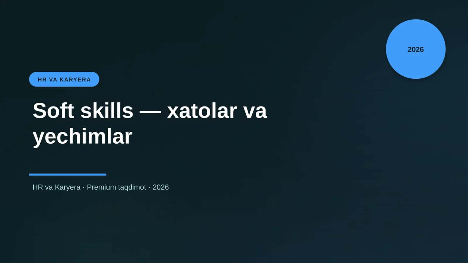 Soft skills — xatolar va yechimlar 1
