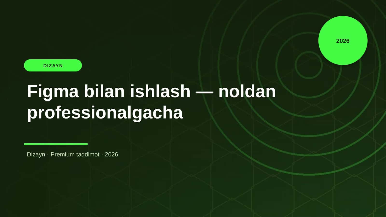 Figma bilan ishlash — noldan professionalgacha 1