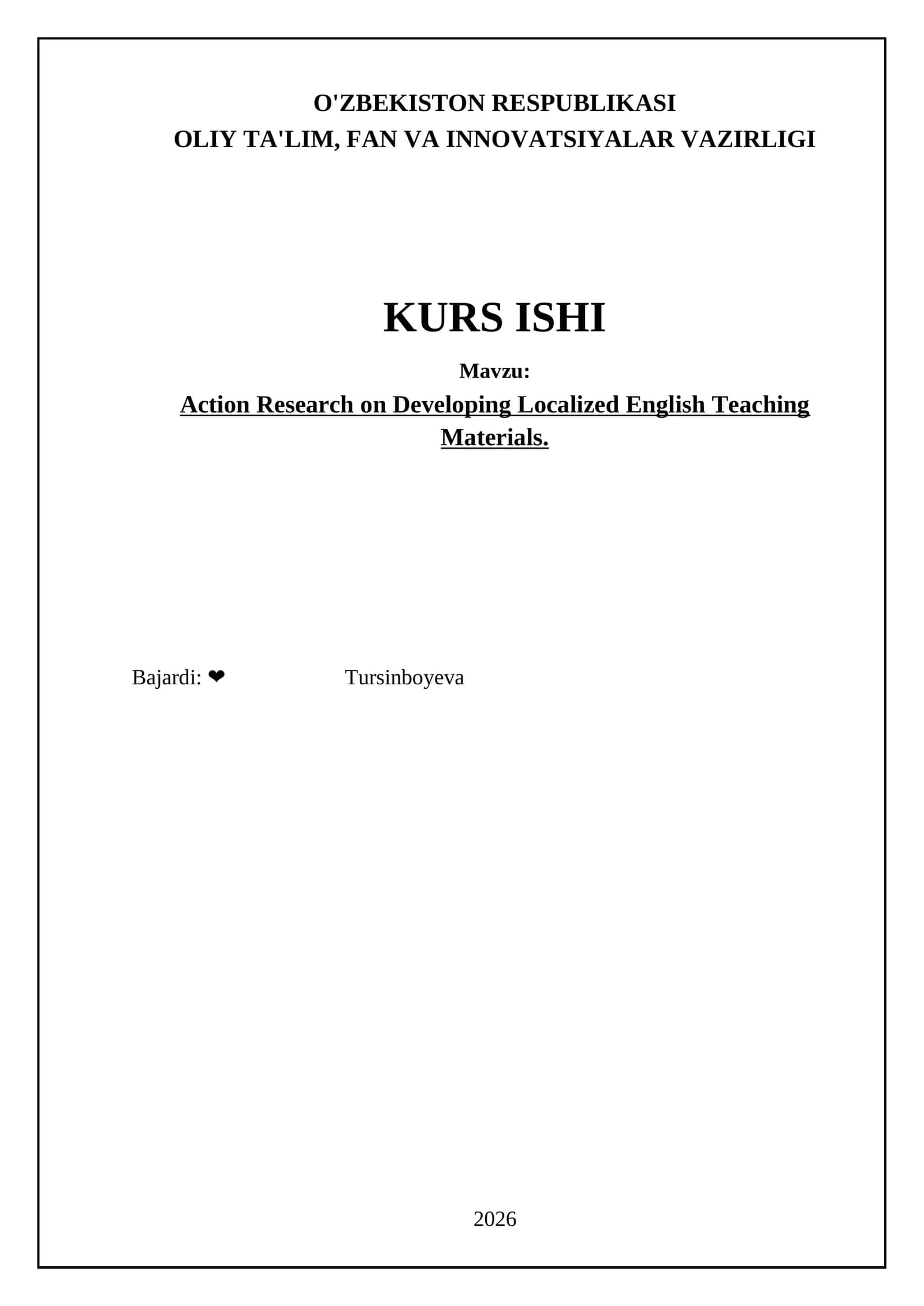 Action Research on Developing Localized English Teaching Materials 1
