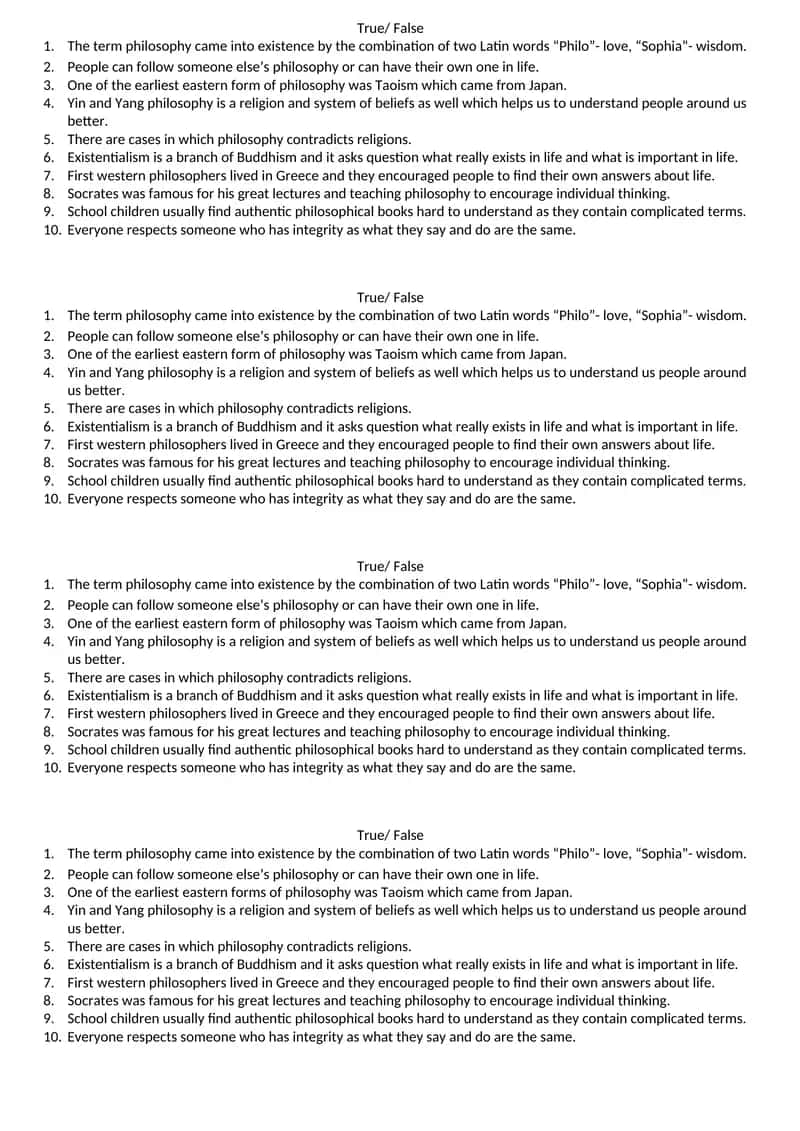 Philosophy Concepts 1