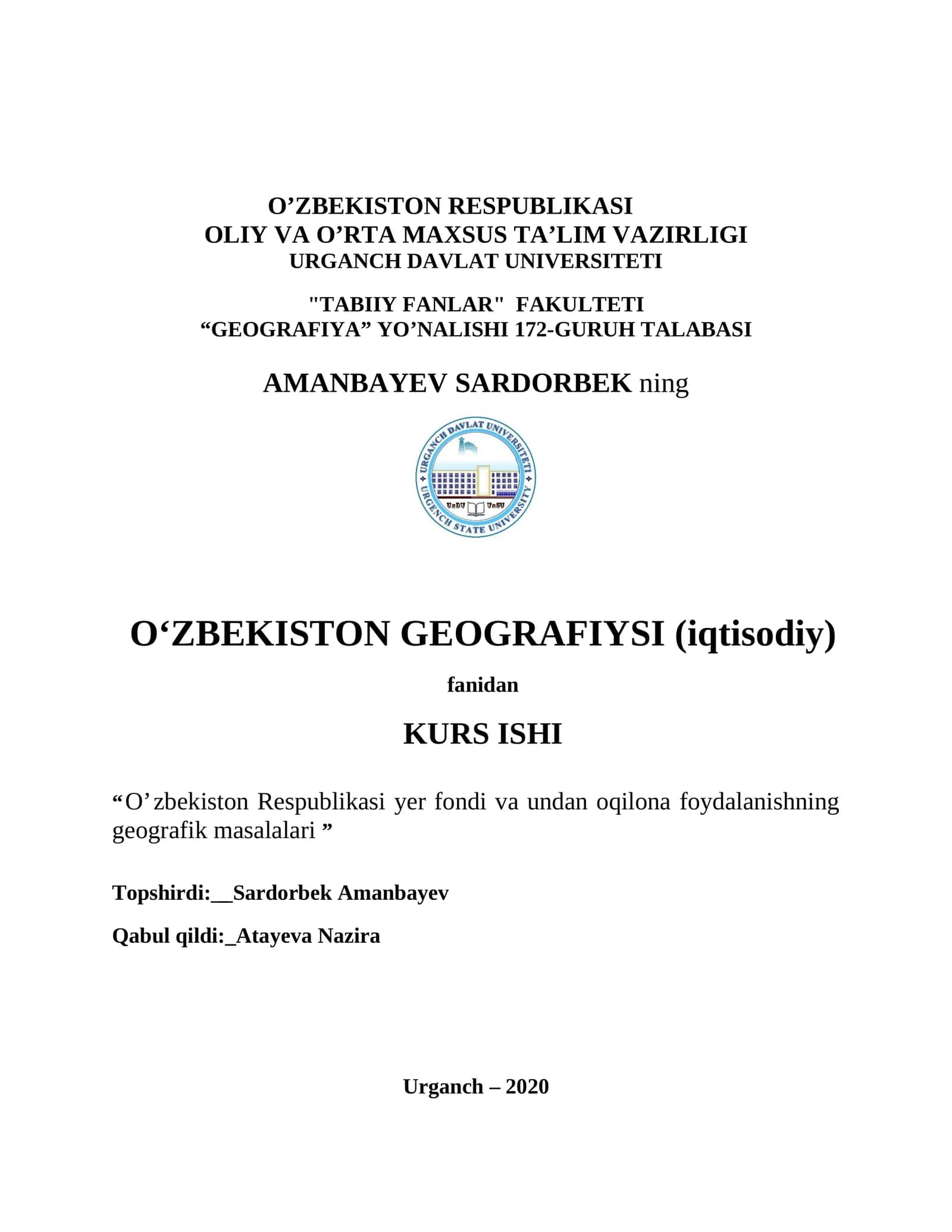 O'zbеkiston Geografiysi (iqtisodiy) 1