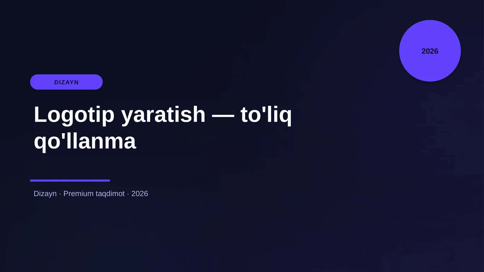 Logotip yaratish — to'liq qo'llanma 1