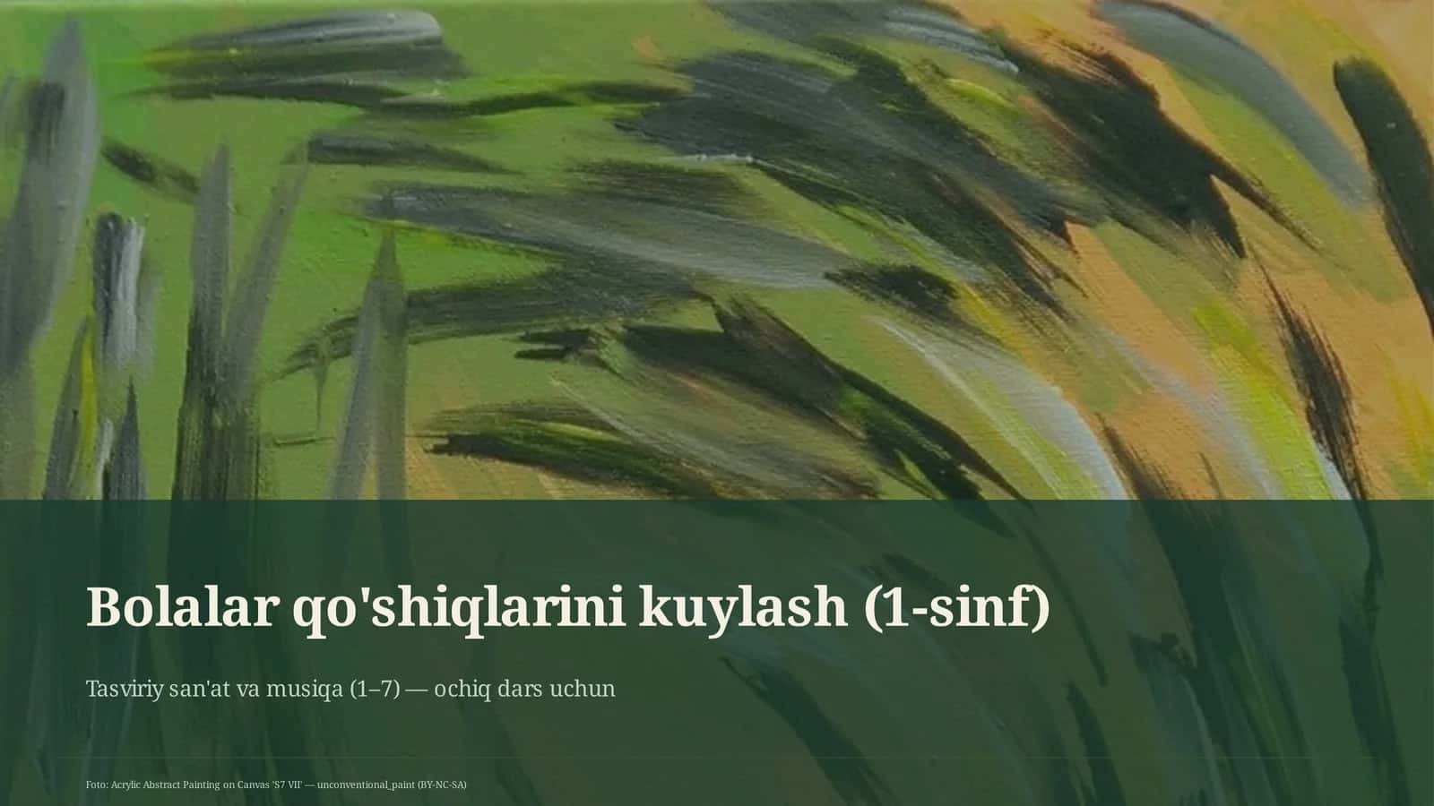 Bolalar qo'shiqlarini kuylash (1-sinf) 1