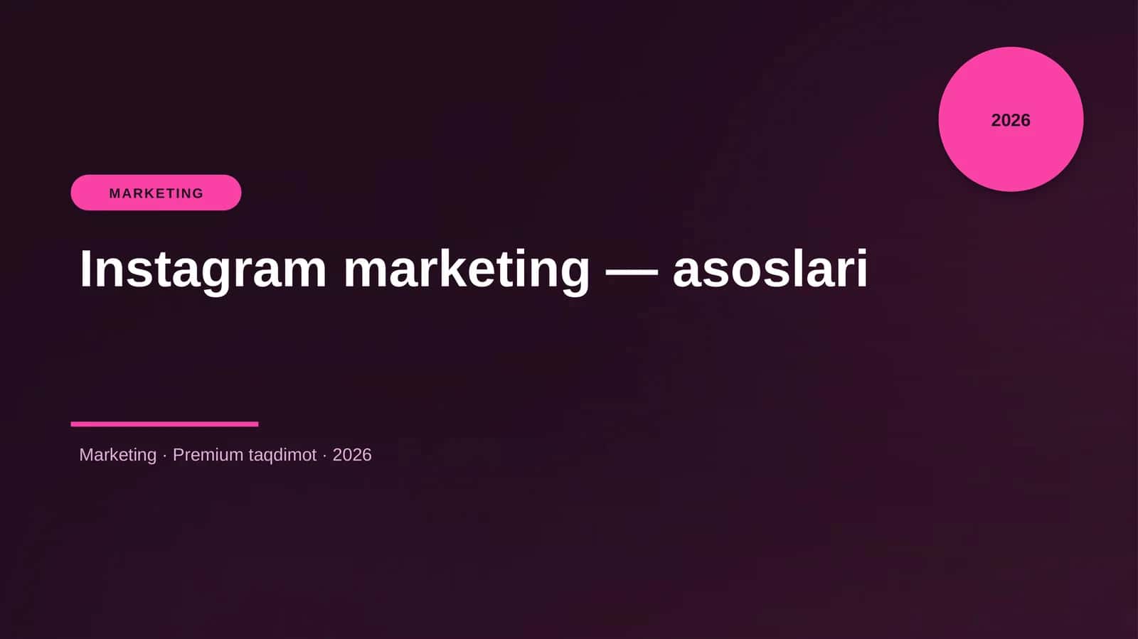 Instagram marketing — asoslari 1