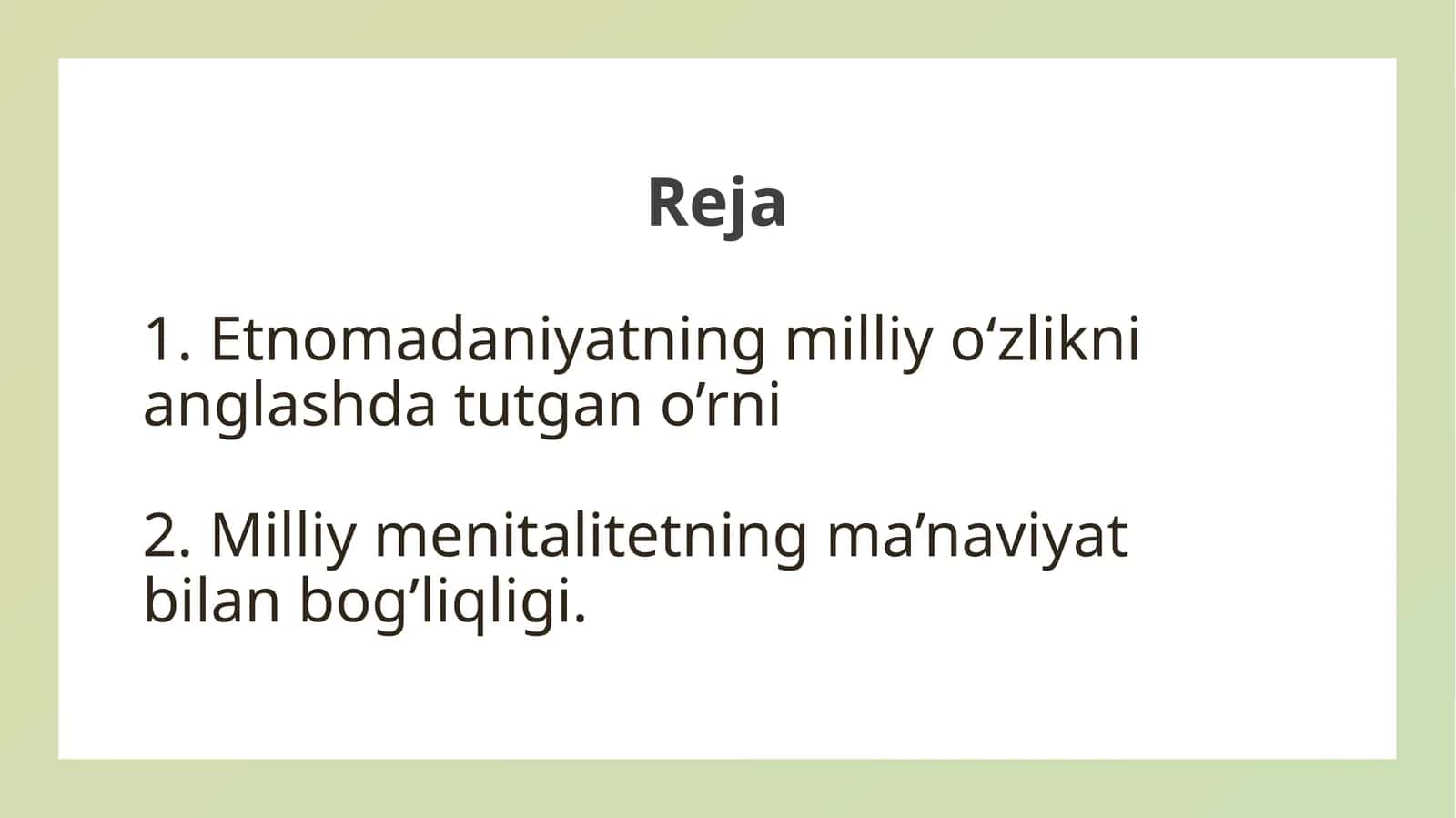 Etnomadaniyat va milliy xalq 1