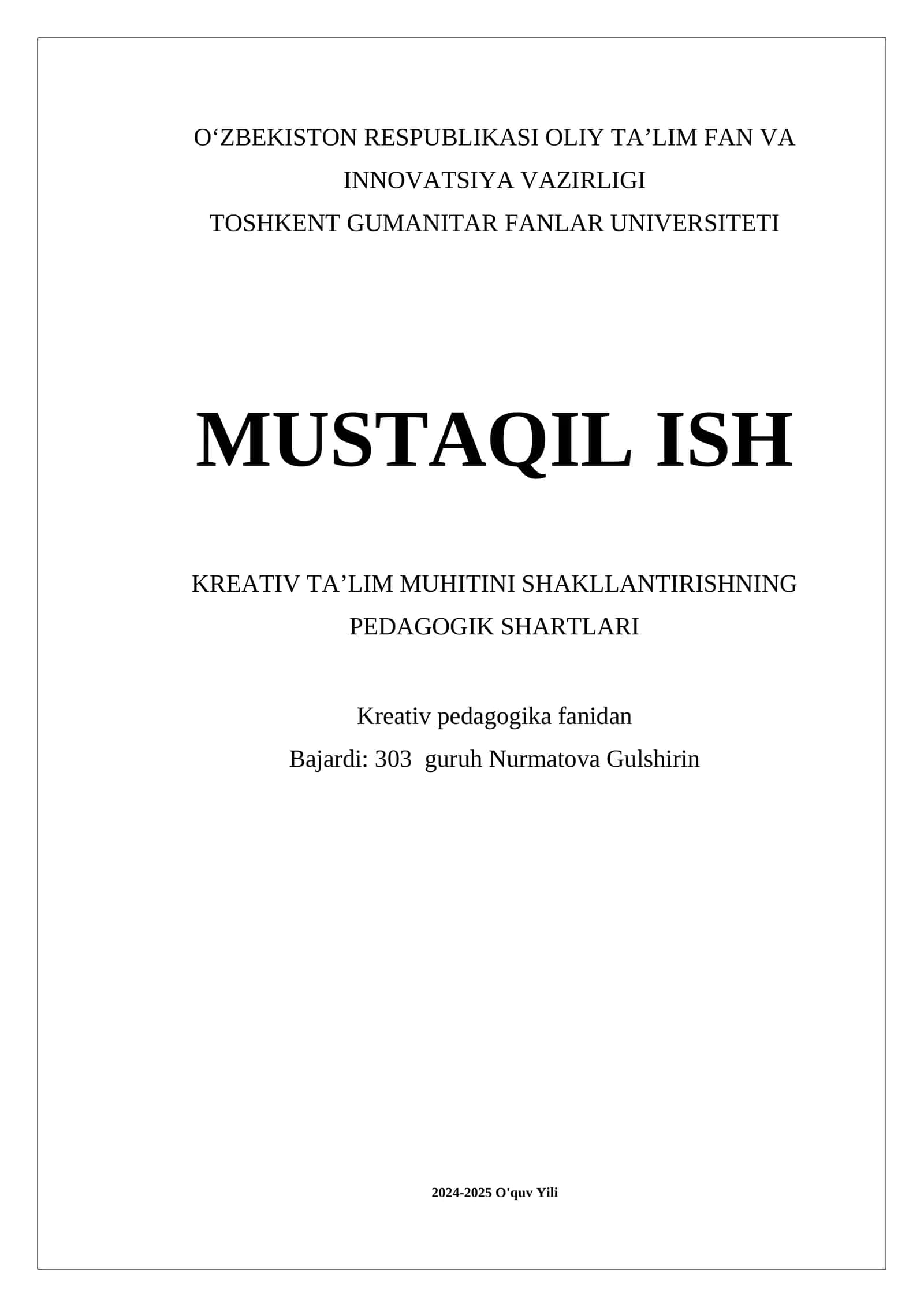 Kreativ ta'lim 1