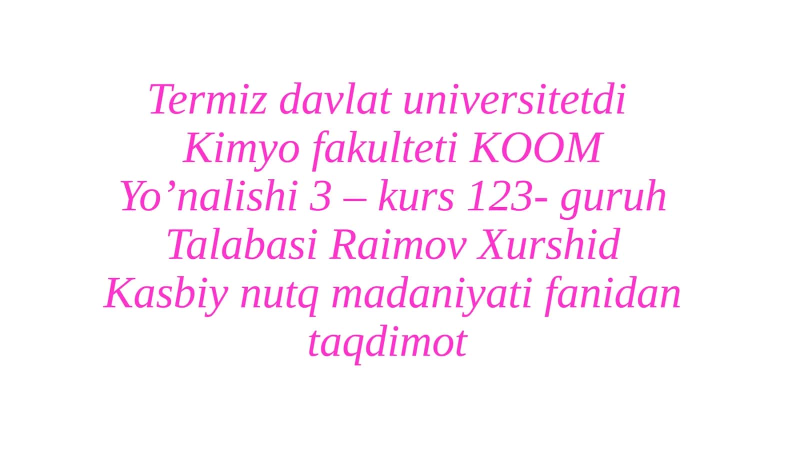 Kasbiy Muloqot Uslubiyati 1