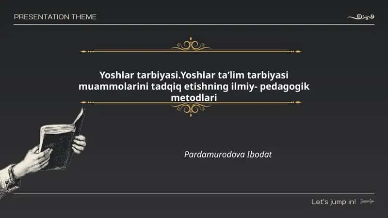 Yoshlar tarbiyasi 1