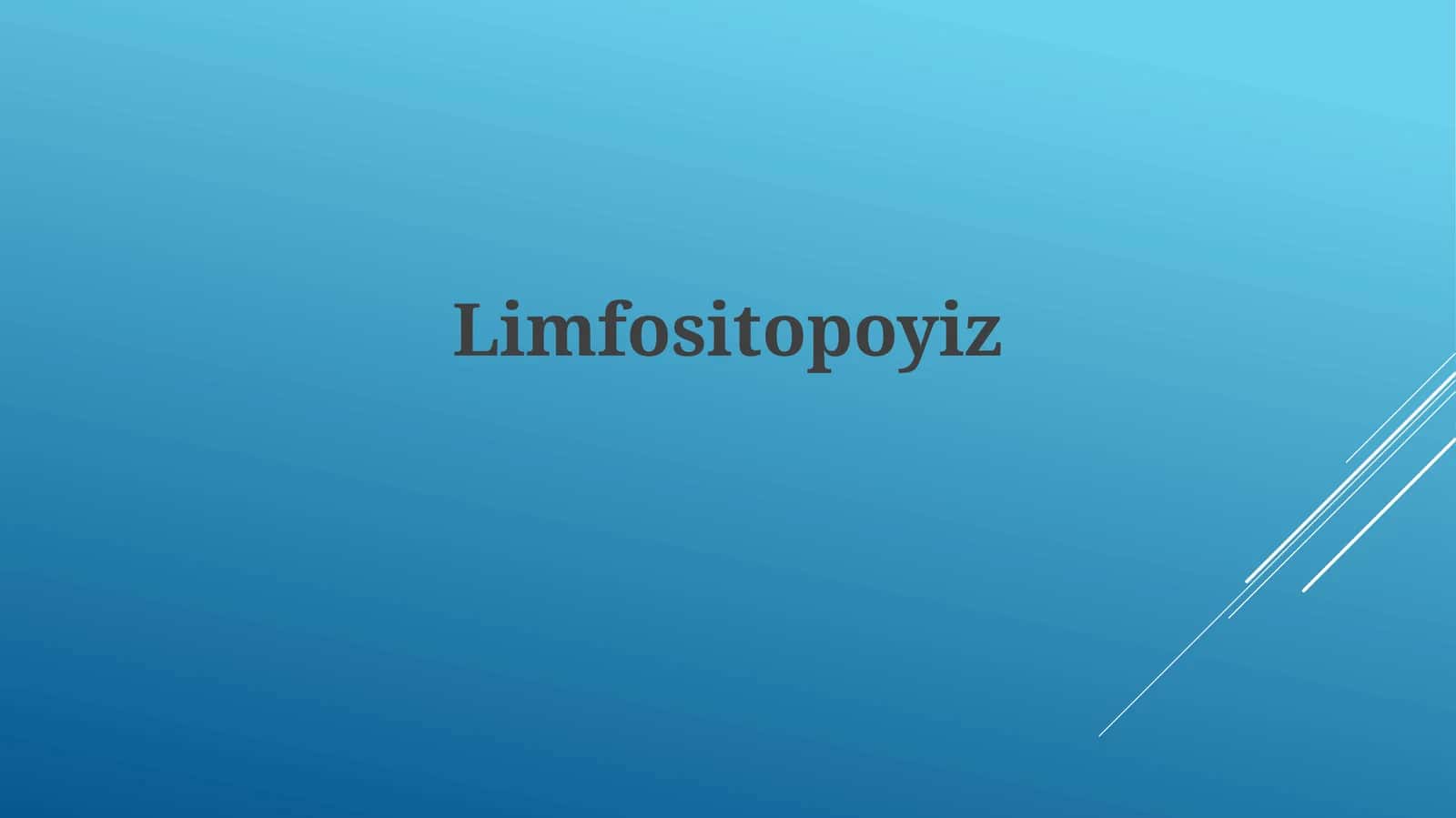 Limfotsitopoyiz 1