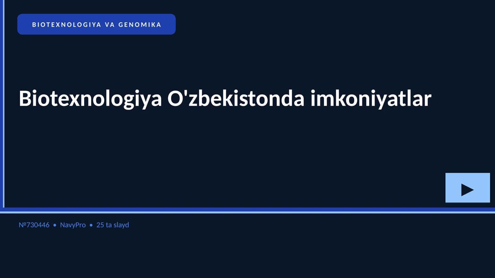 BIOTEXNOLOGIYA VA GENOMIKA 1