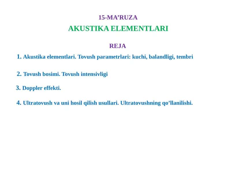 AKUSTIKA ELEMENTLARI 1
