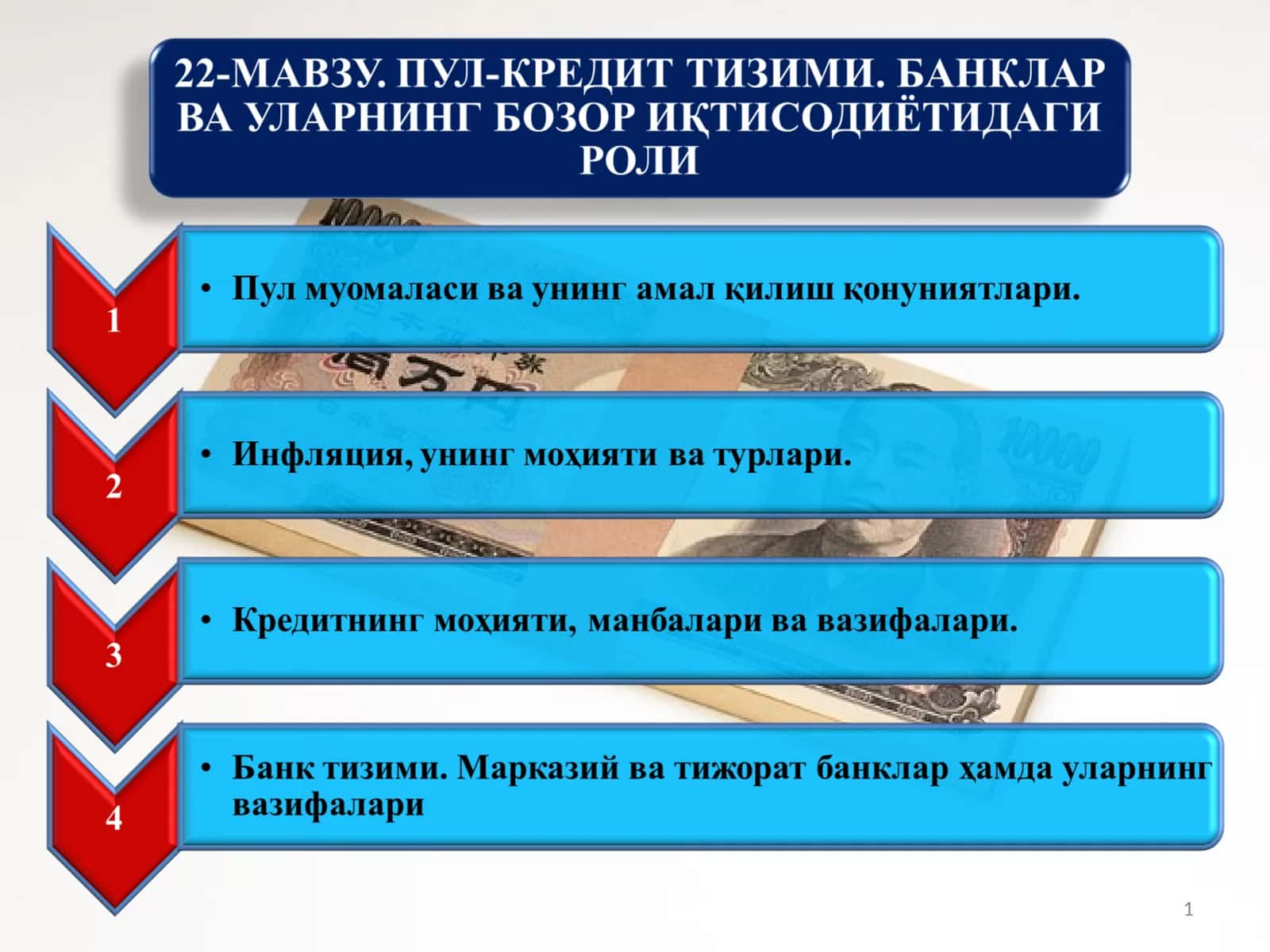 Пул муомаласи 1