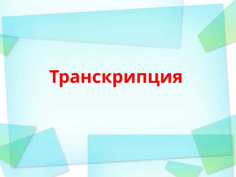 ТРАНСКРИПЦИЯ 1
