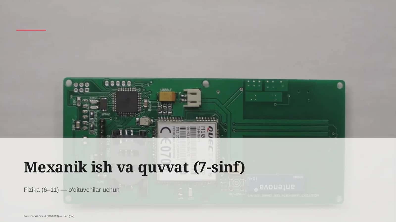 Mexanik ish va quvvat (7-sinf) 1