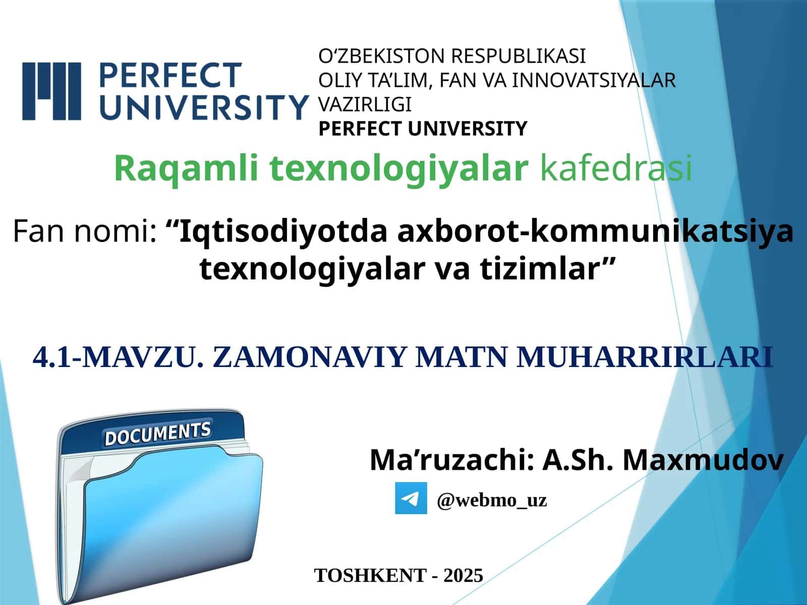 Zamonaviy Matn Muharrirlari 1