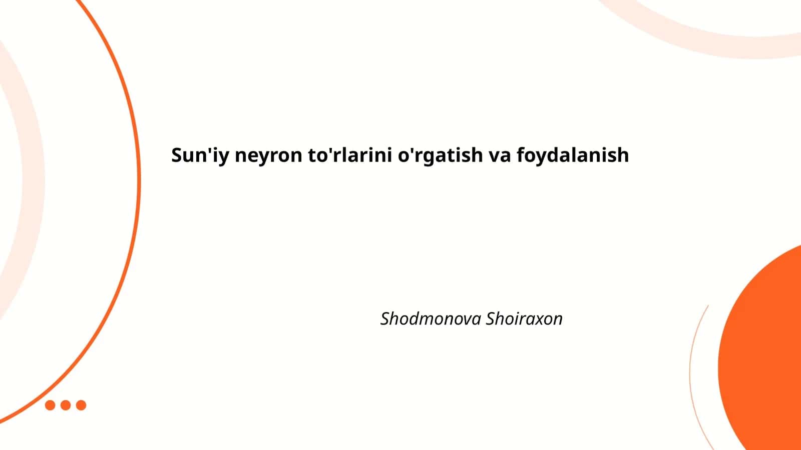 Sun'iy neyron tarmoqlari tarixi 1