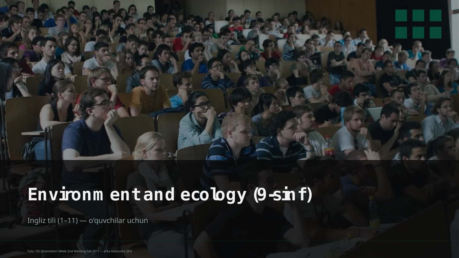 Environment and ecology (9-sinf) 1