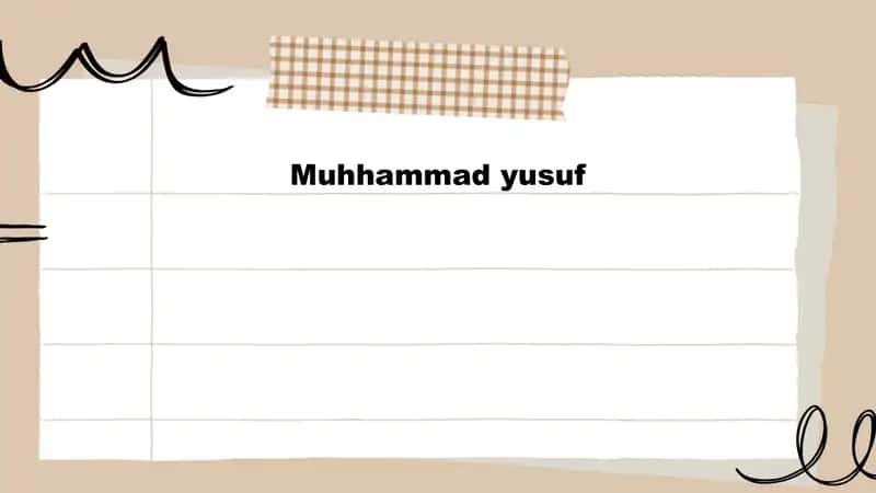 Muhammad Yusufning hayoti 1