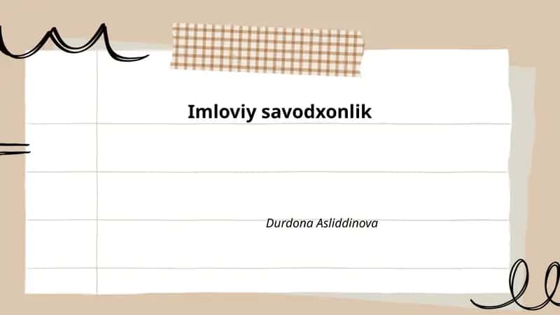 Imloviy savodxonlik 1