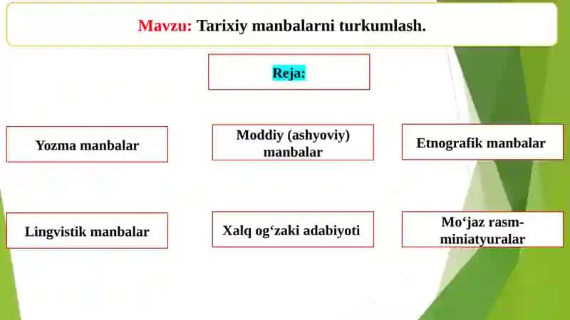 Tarixiy manbalar