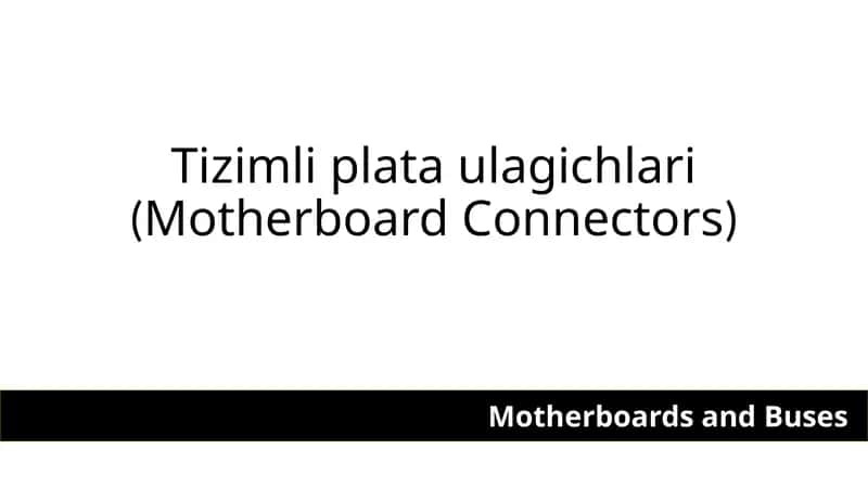 Tizimli plata ulagichlari 1