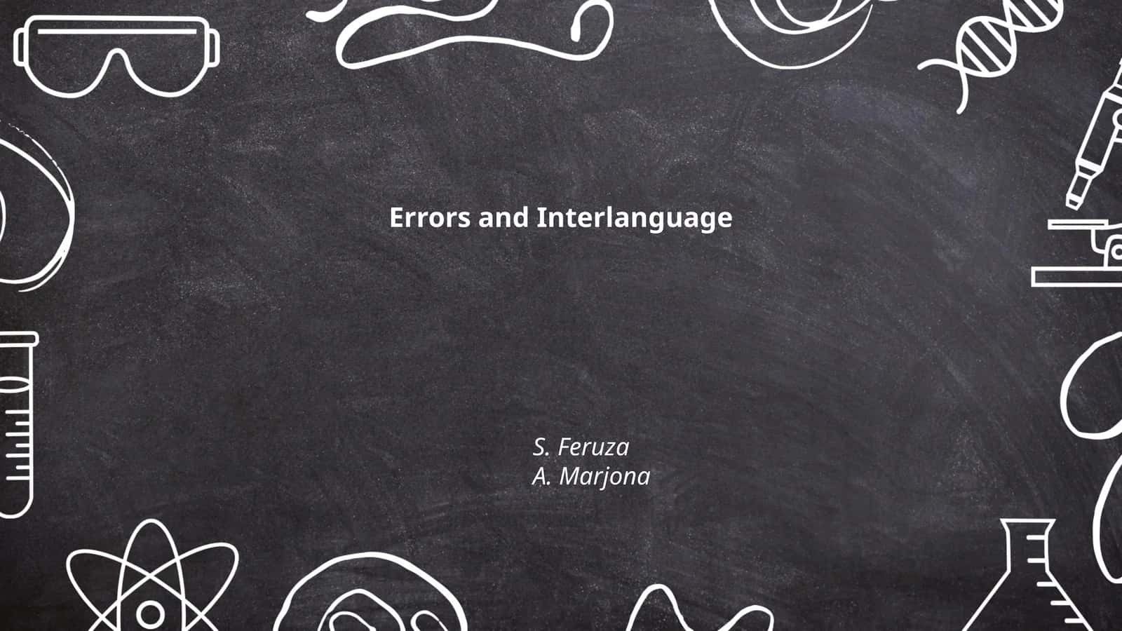 Errors and Interlanguage 1