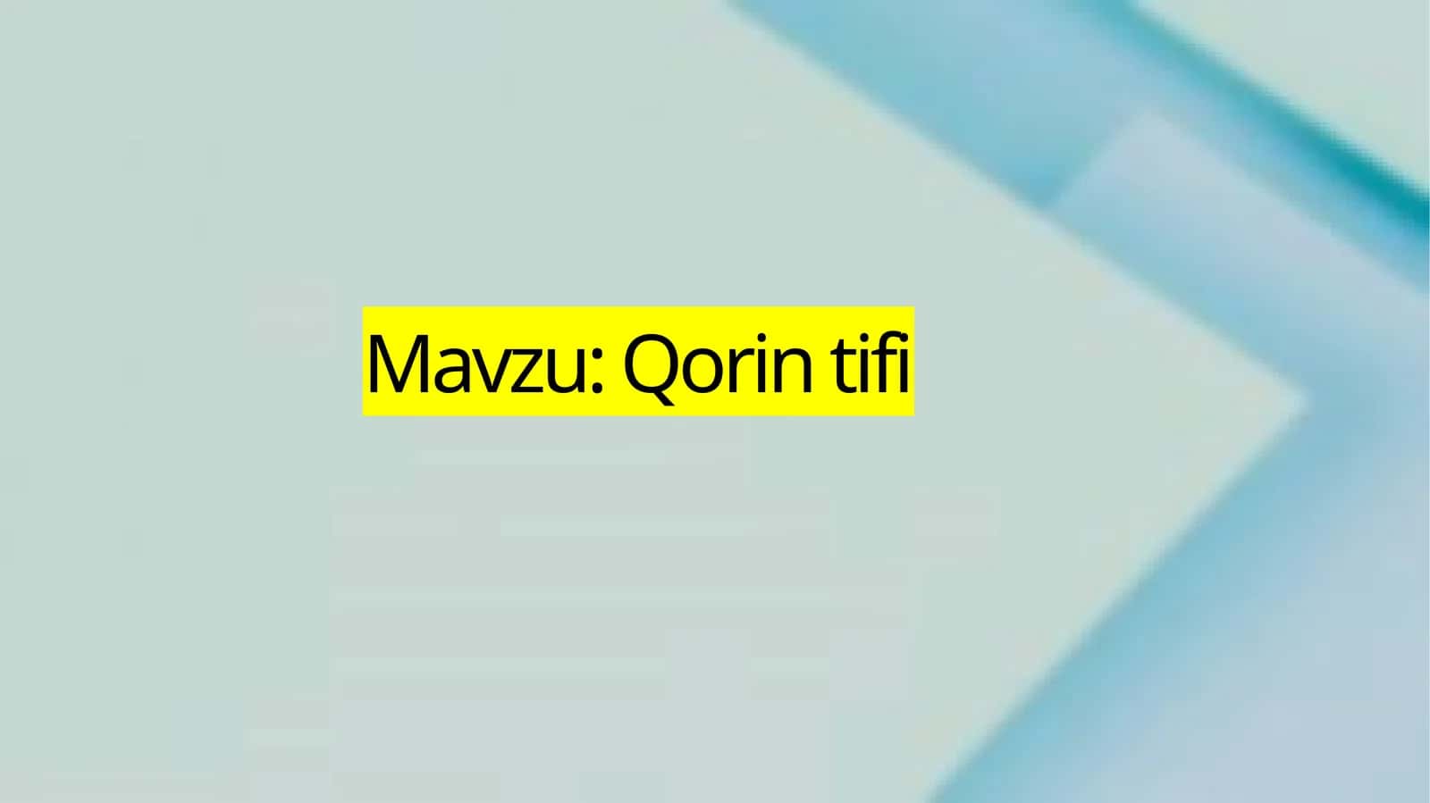Qorin  tifi 1