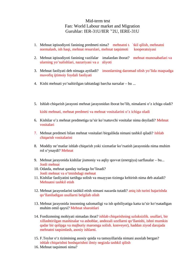 Mid-term test 1