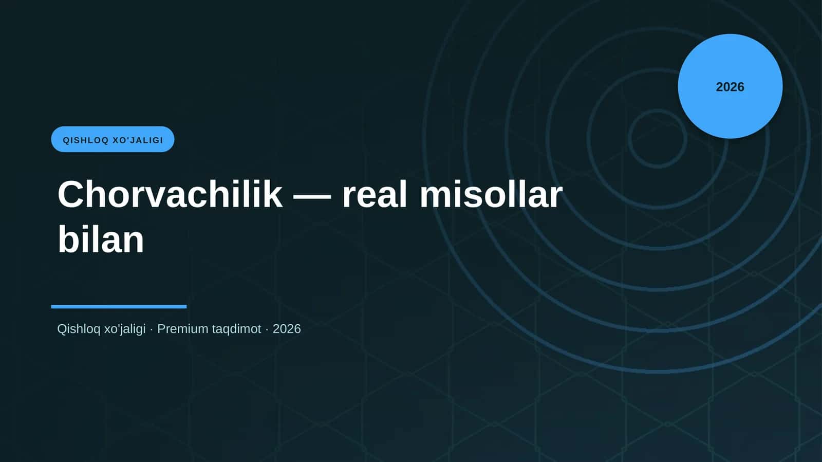 Chorvachilik — real misollar bilan 1