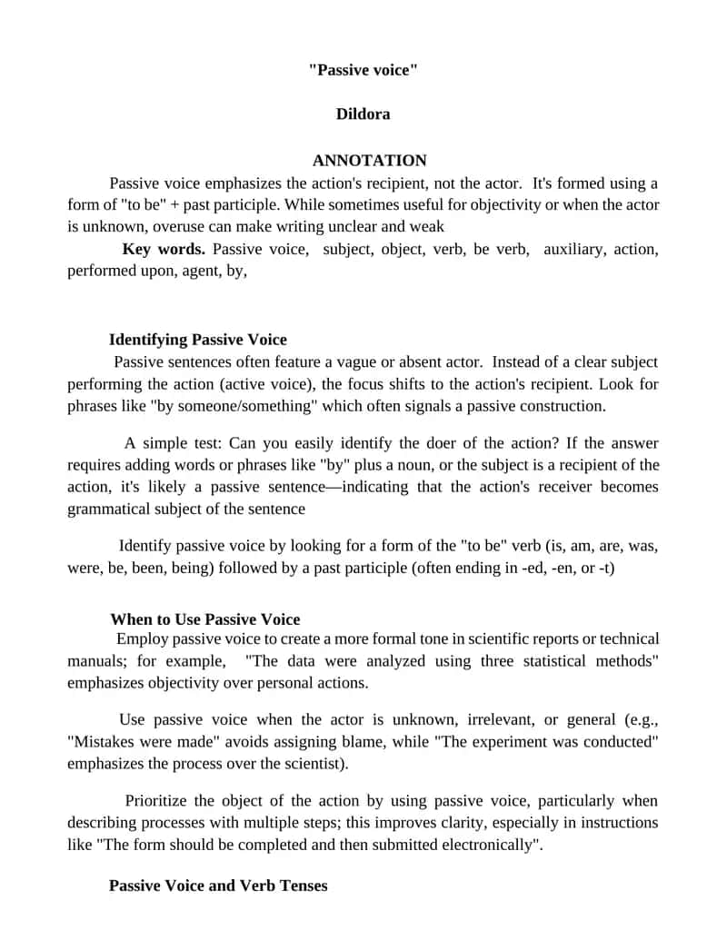 Passive voice 1