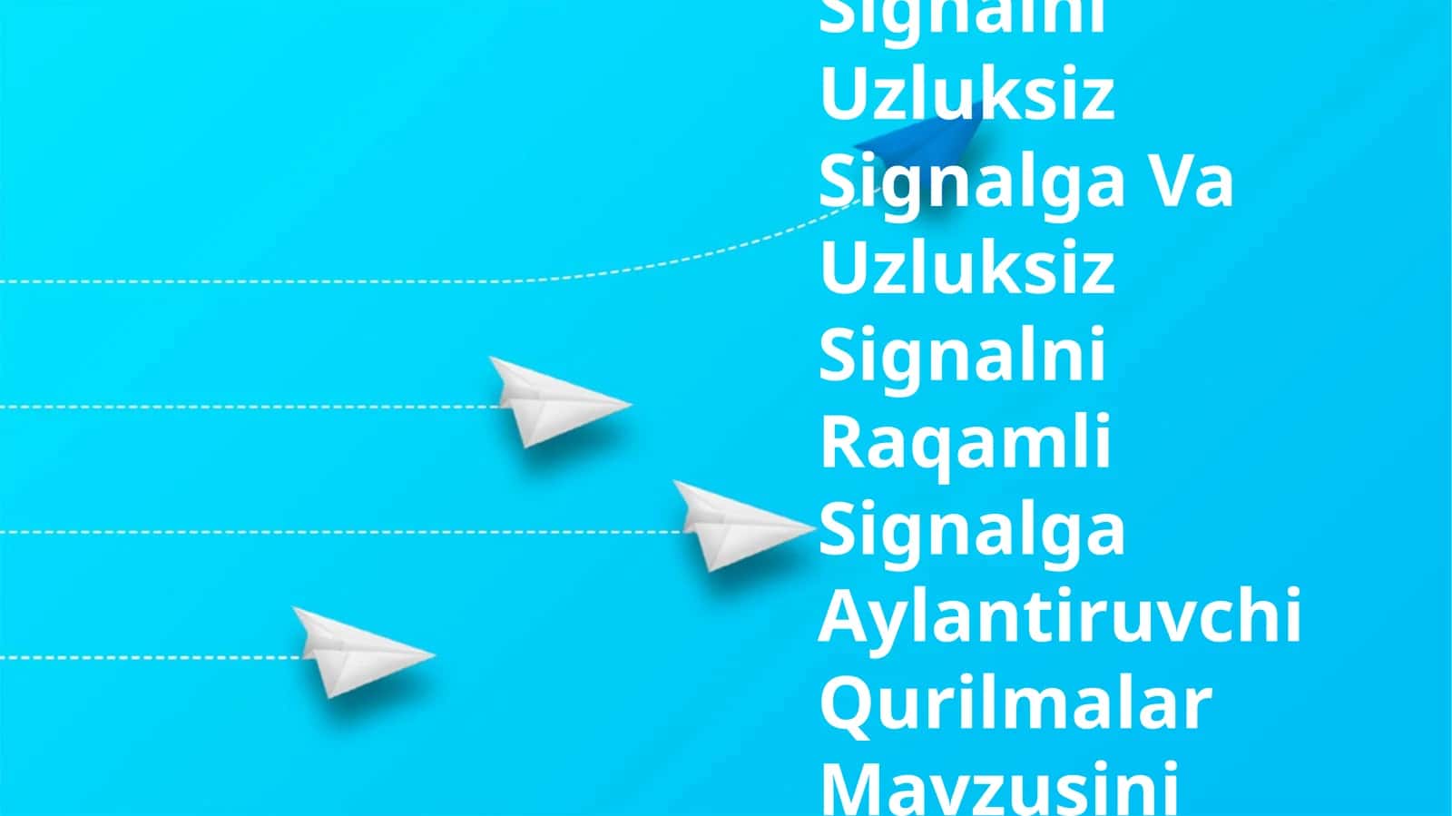 Raqamli Signalni Uzluksiz Signalga Va Uzluksiz Signalni Raqamli Signalga Aylantiruvchi Qurilmalar Mavzusini O‘Rganish 1