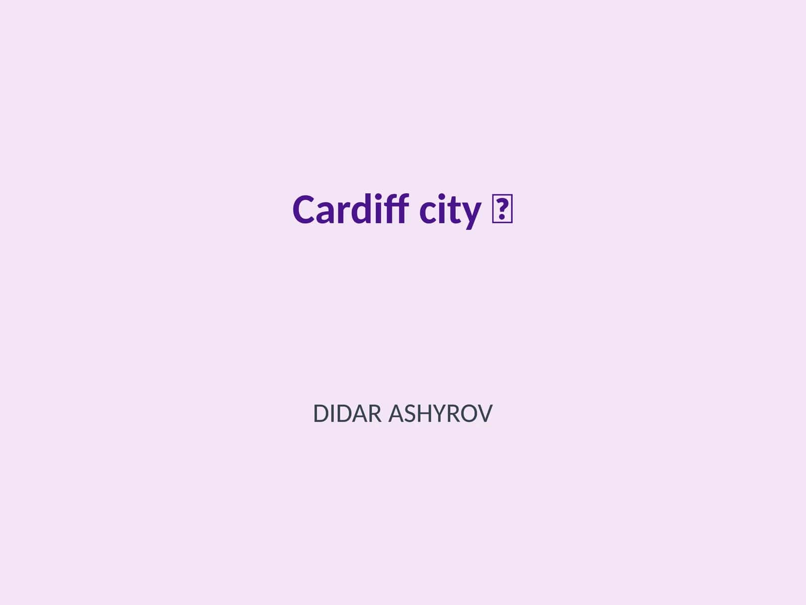 Cardiff city DIDAR ASHYROV 1