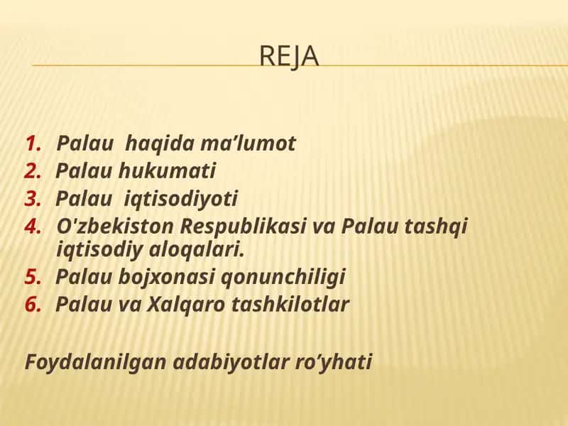 Foydalanilgan adabiyotlar ro’yhati 1