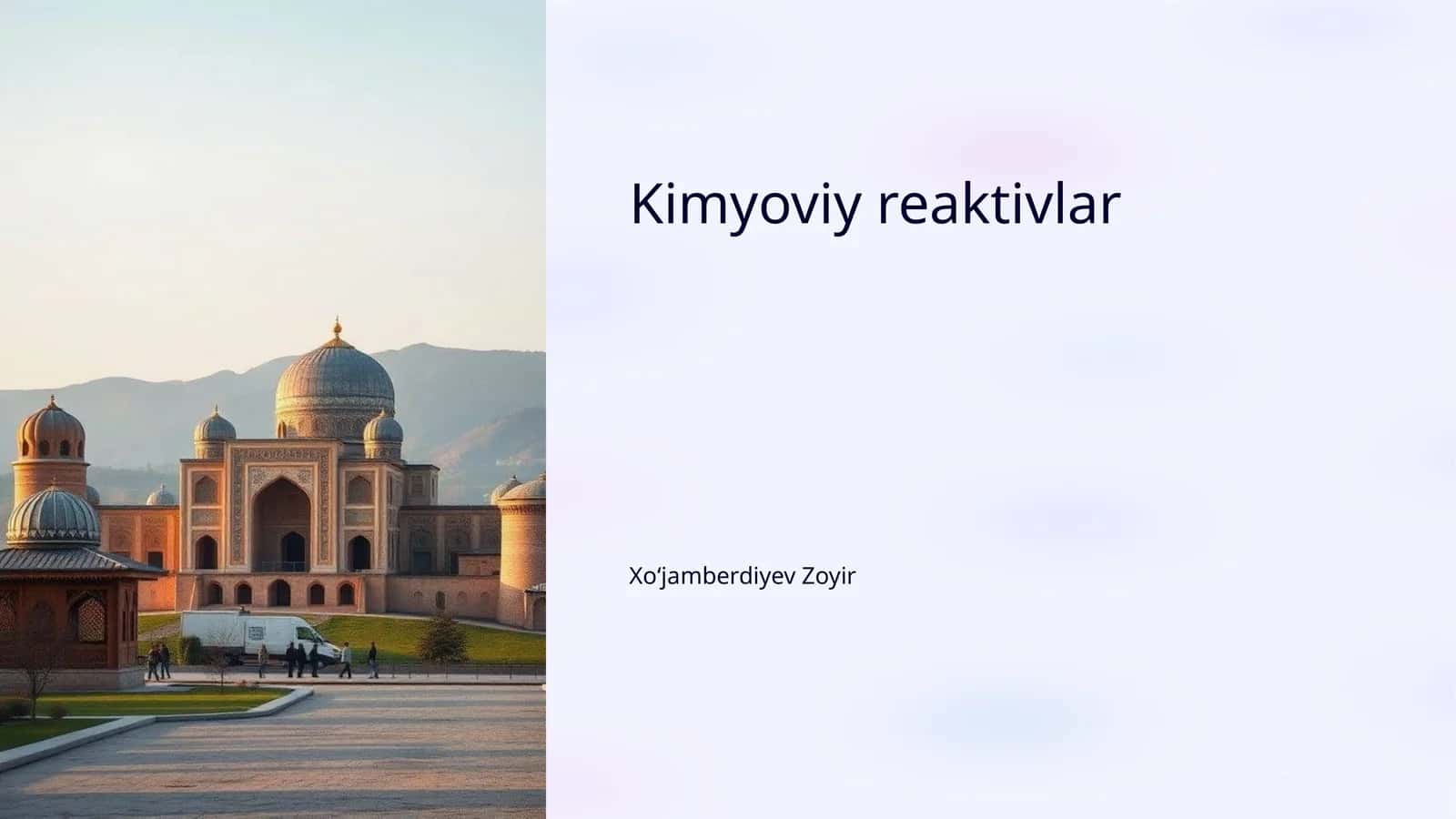 Kimyoviy reaktivlar 1
