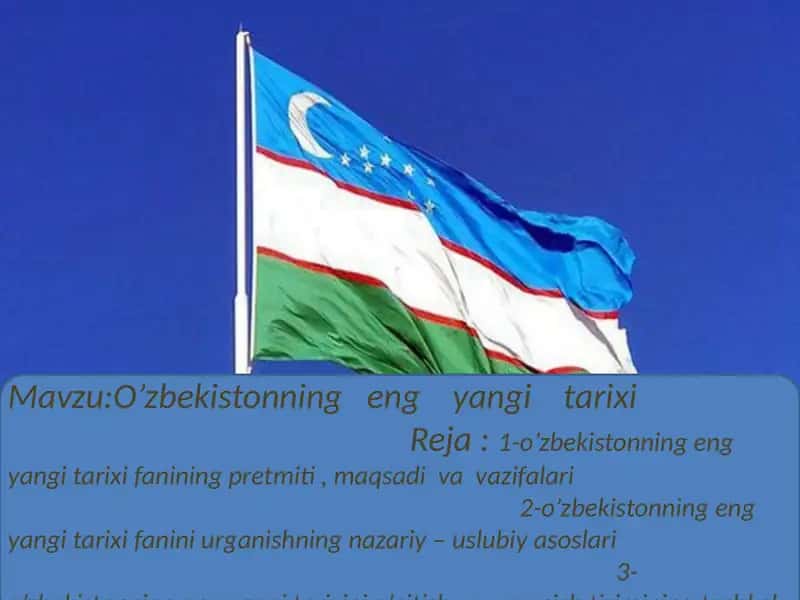 O’zbekistonning eng yangi tarixi 1