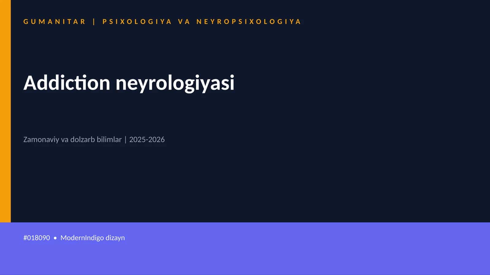 Addiction neyrologiyasi 1