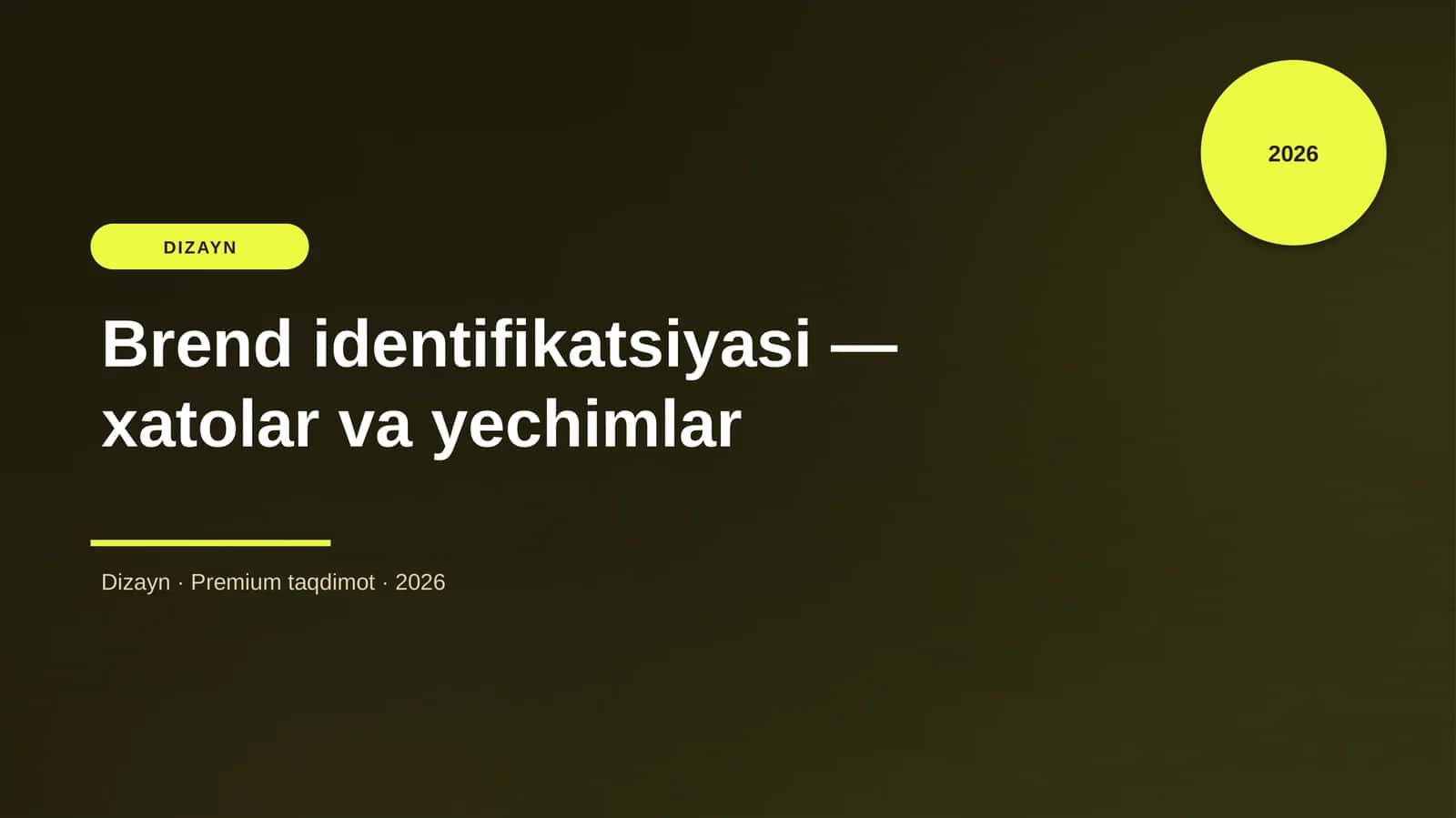 Brend identifikatsiyasi — xatolar va yechimlar 1