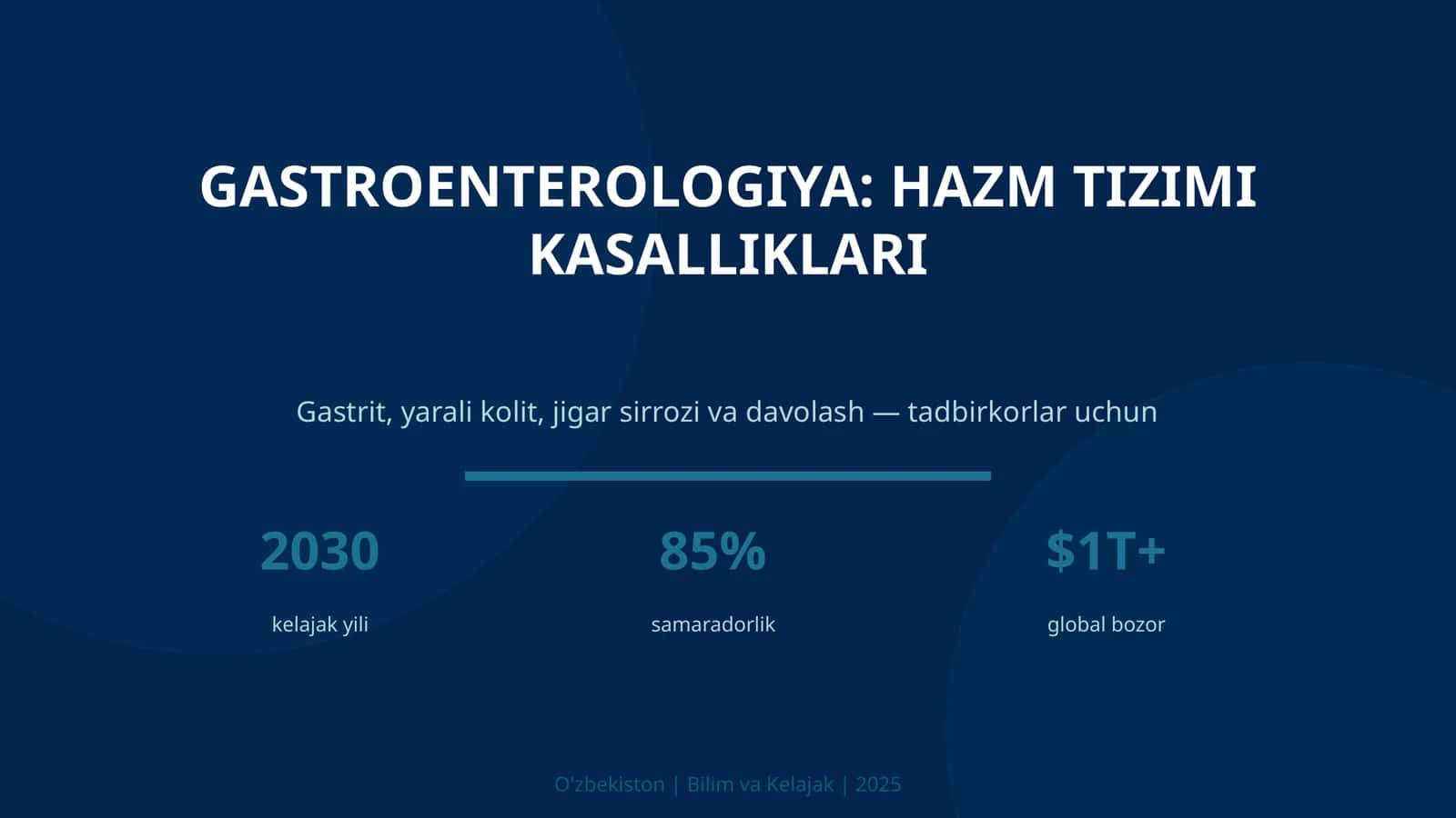 GASTROENTEROLOGIYA: HAZM TIZIMI KASALLIKLARI 1