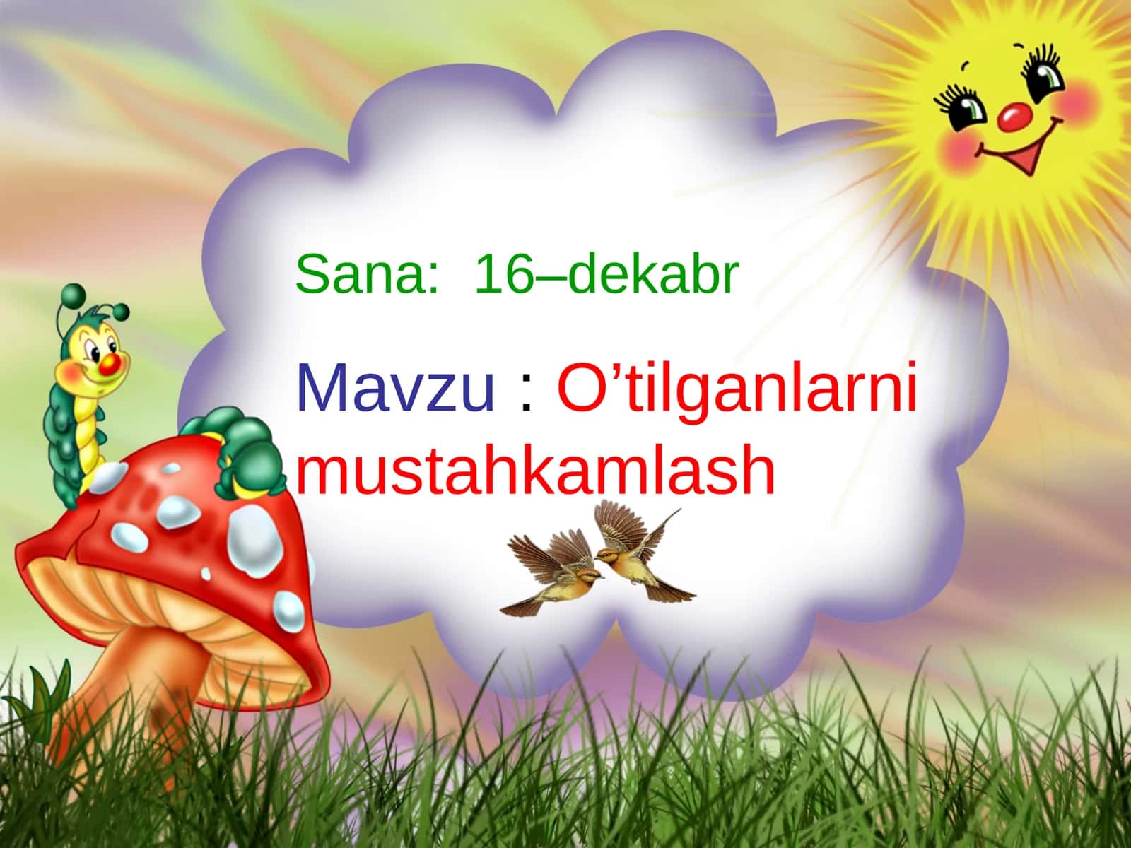 O’tilganlarni mustahkamlash 1