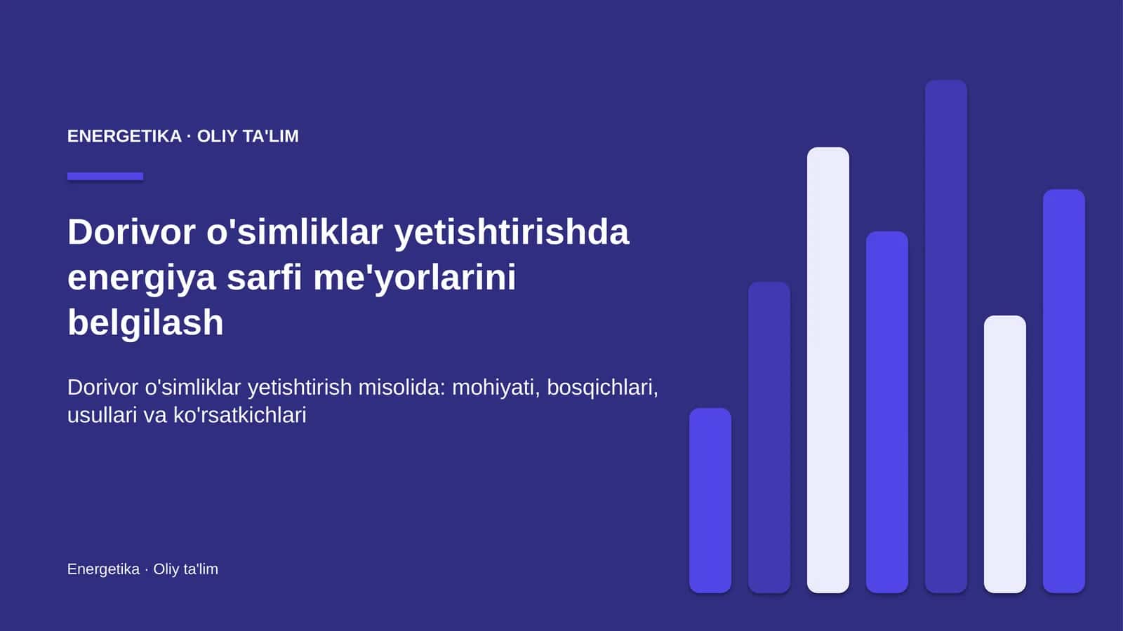 Energetika · Oliy Ta'limga 1