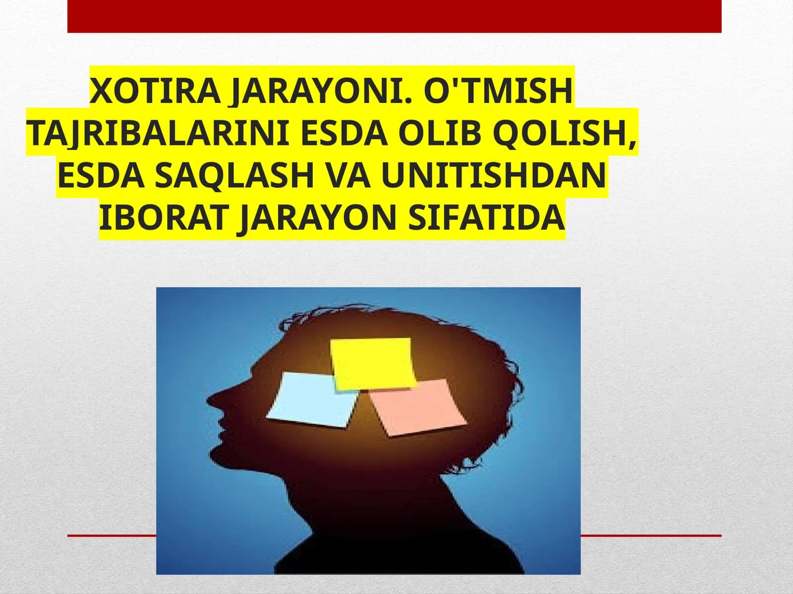 XOTIRA JARAYONI 1