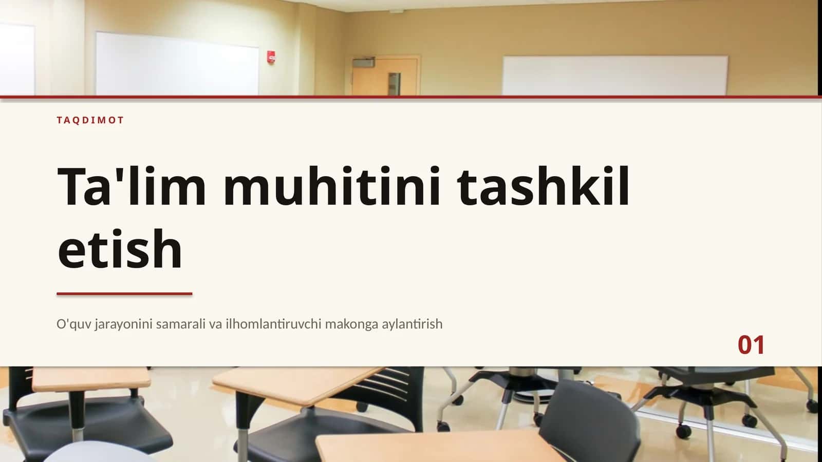 Ta'lim muhitining psixologik asoslari 1