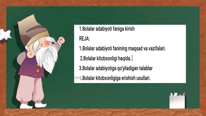 Bolalar adabiyoti faniga kirish 1