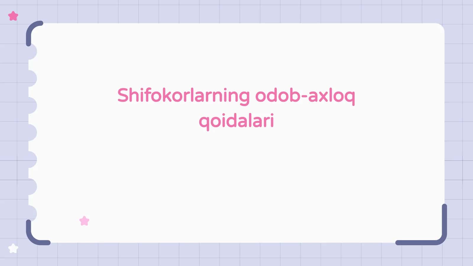 Shifokorlarning odob-axloq qoidalari 1