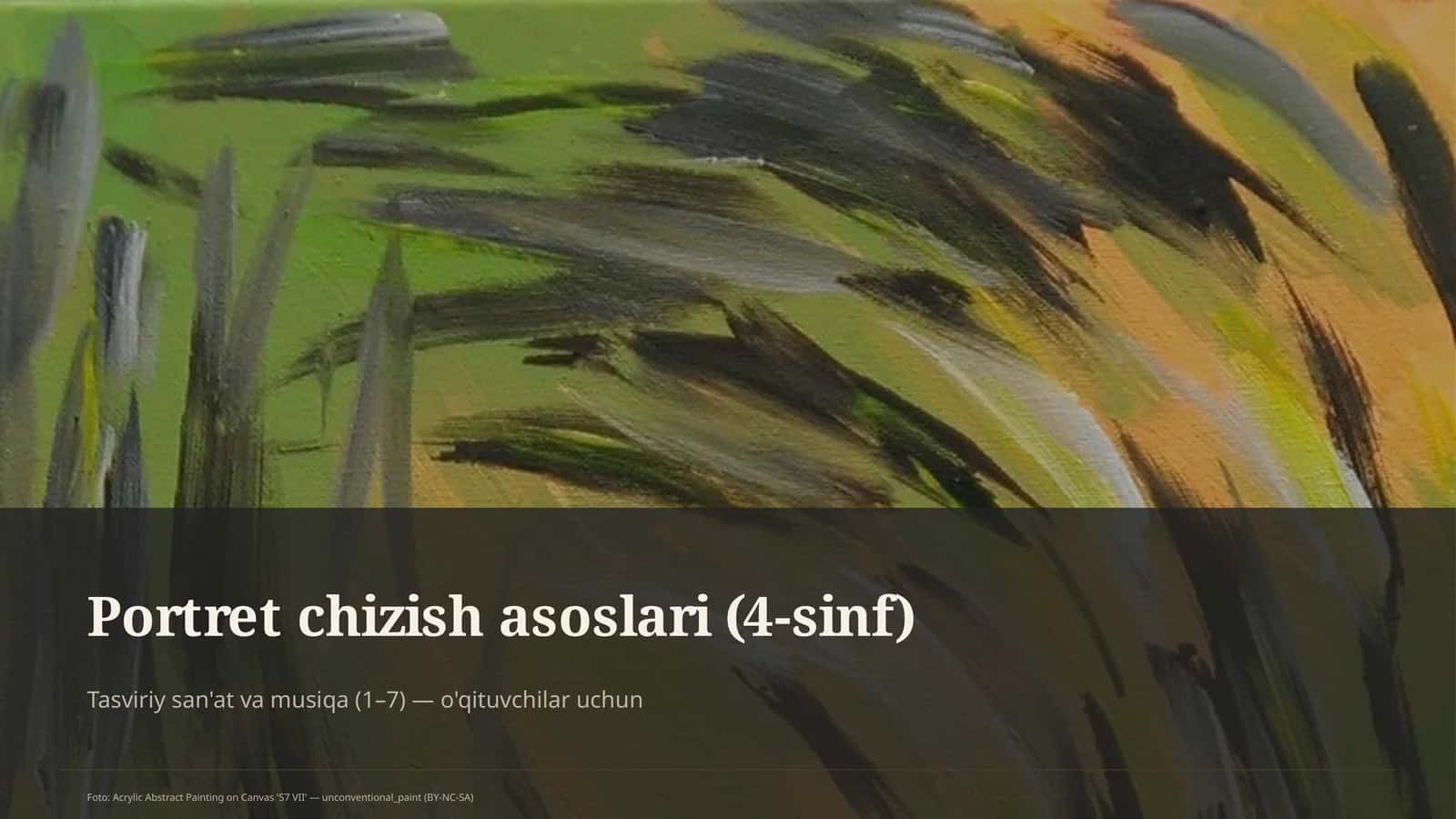 Portret chizish asoslari (4-sinf) 1