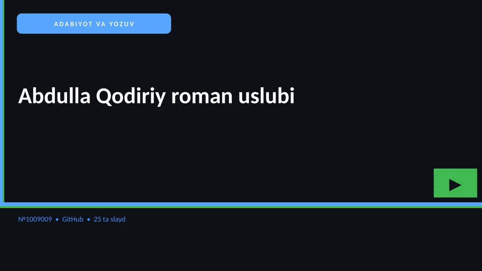 Abdulla Qodiriy roman uslubi 1