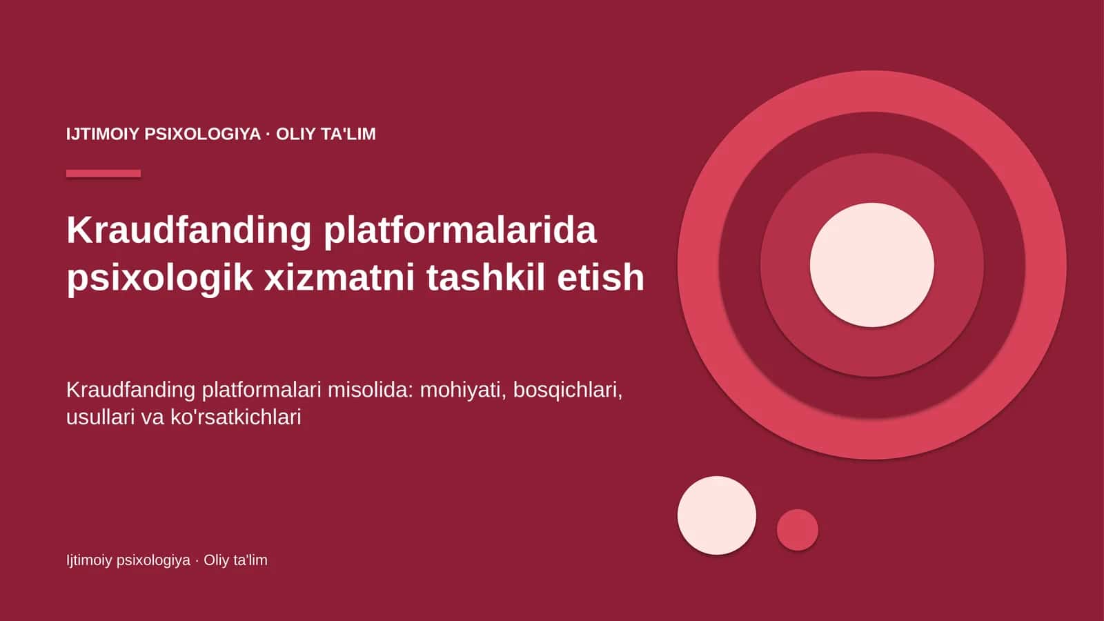 Kraudfanding platformalarida psixologik xizmatni tashkil etish 1