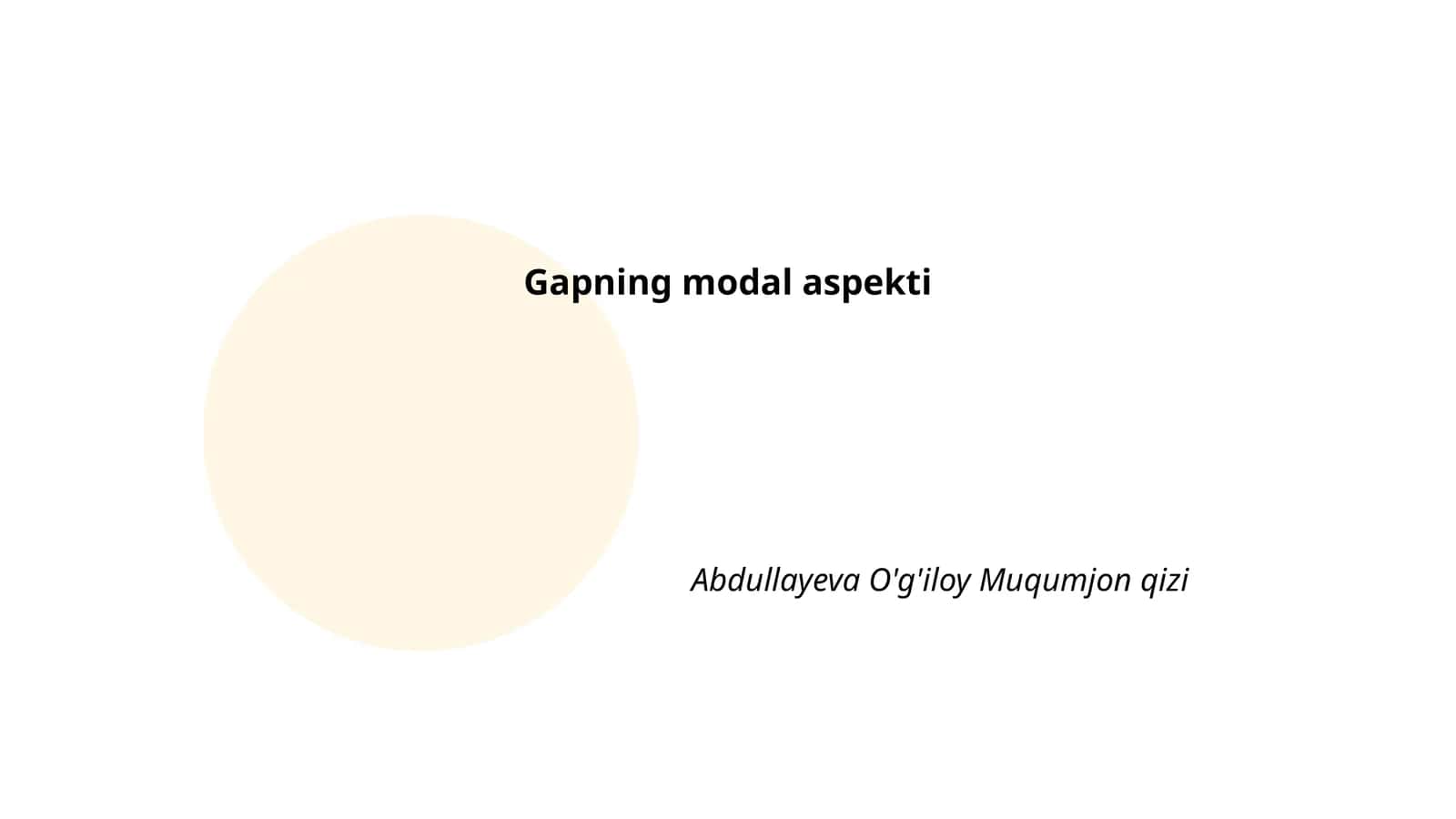 Gapning modal aspekti 1